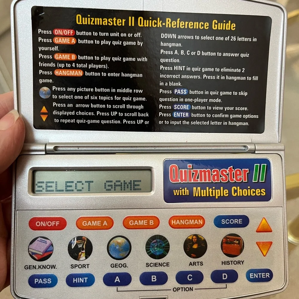 Quizmaster II Electronic Handheld Game - Silver